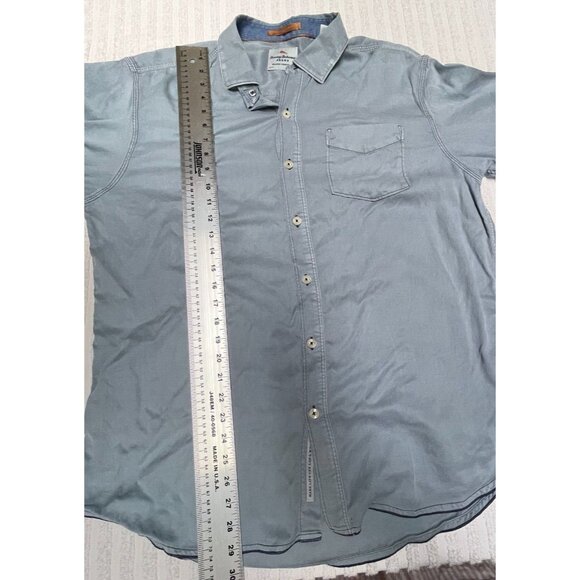 Tommy Bahama Jeans Men's Large Island Crafted Long Sleeve Button Camp Shirt Gray - Picture 8 of 8